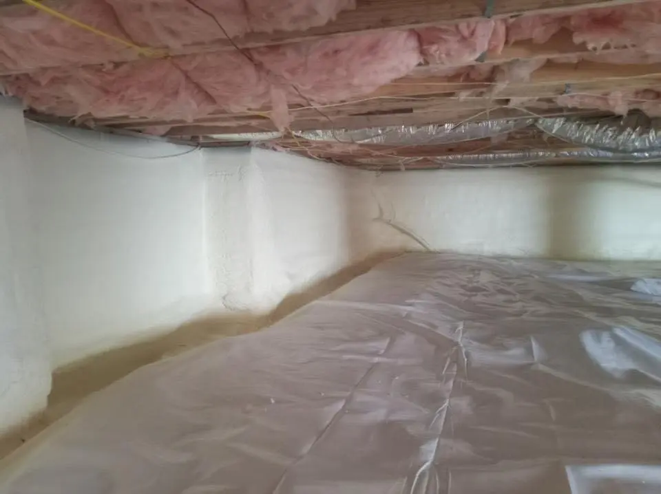 Crawl space encapsulation with closed-cell spray foam for Attic Insulation in Morristown